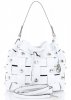 Vittoria Gotti Modna Torebka Skórzana Unikatowy Shopper Made in Italy Biała